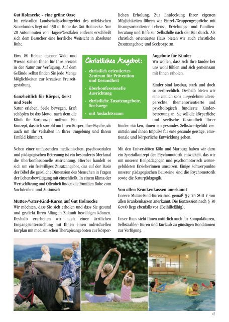 Bio, Gesundheit & Wellness - Hotels und Kurhäuser - Christliche ...