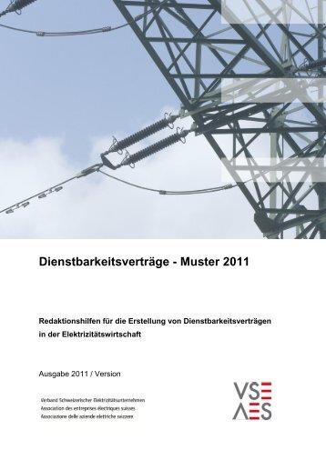 Dienstbarkeitsverträge - Muster 2011 - VSE