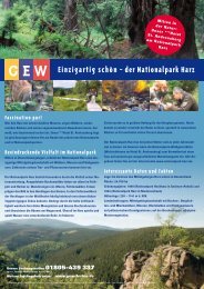 Einzigartig schÃ¶n â€“ der Nationalpark Harz - GEW