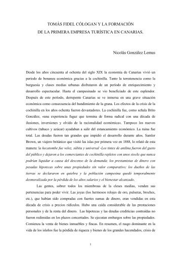 Comunicación Nicolás González Lemus - Portal Historia de la ...