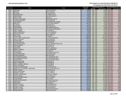 Final + Supplemental Distribution Check Register ... - Warranty Gold