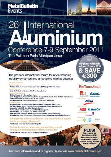 Conference 7-9 September 2011 - Metal Bulletin Store