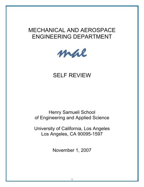 Mechanical and Aerospace Engineering Department - UCLA ...