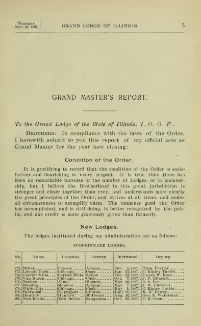 Proceedings of the Grand Lodge of Illinois - University Library