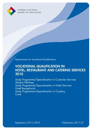 Vocational Qualification in Hotel, Restaurant and Catering Services
