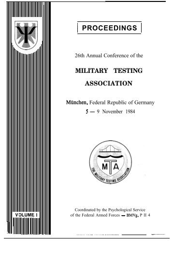 olume 1 proceedings 1 - International Military Testing Association