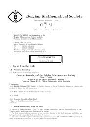 Belgian Mathematical Society CW N M - of the Belgian Mathematical ...