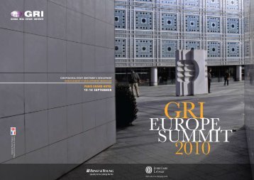 EUROPE SUMMIT - Global Real Estate Institute