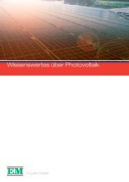 Download ''Wissenswertes über Photovoltaik' - Elektro-Material AG