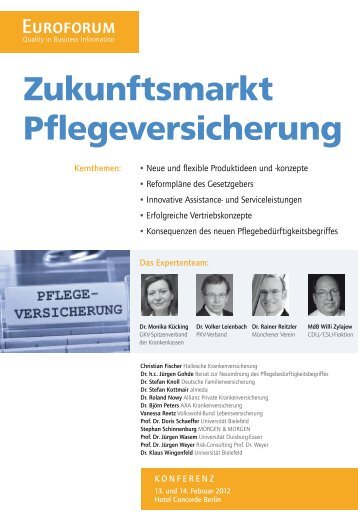 Zukunftsmarkt Pflegeversicherung