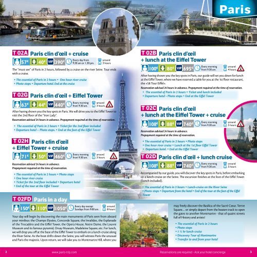 Brochure in English - Paris Trip