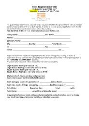 Hotel Registration Form - Mare Forum