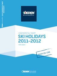 SKI HOLIDAYS 2011-2012 - Eden Viaggi