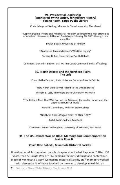 Northern Great Plains History Conference