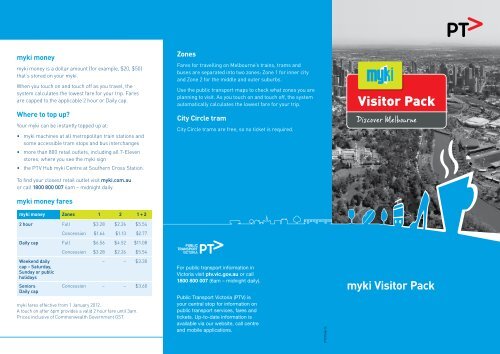 myki Visitor Pack