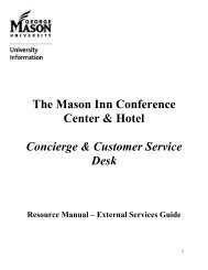 The Mason Inn Conference Center & Hotel Concierge - University ...