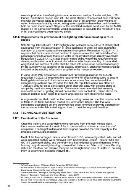 Commodore Clipper - Marine Accident Investigation Branch