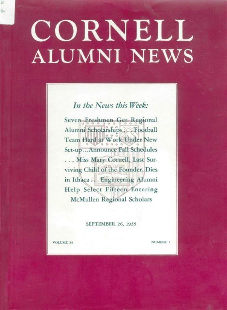 ALUMNI NEWS - eCommons@Cornell - Cornell University