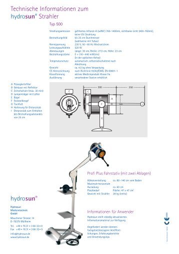 hydrosun® Technische Informationen zum ... - Eisenhut-Vet AG