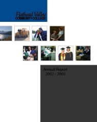 Annual Report 2002-2003 - Flathead Valley Community College