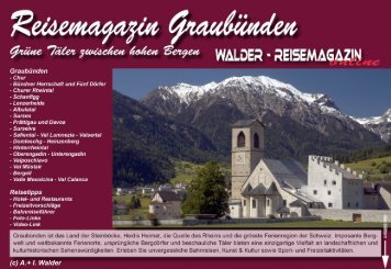 Reisemagazin Graubünden - Reisetipps-Europa
