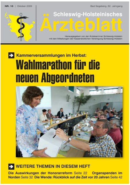 Schleswig-Holsteinisches Ärzteblatt, Ausgabe 10/2009