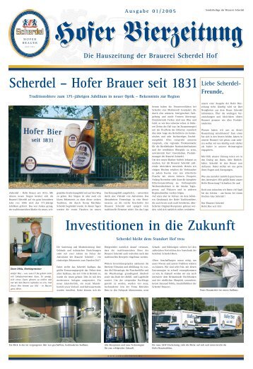 Die Hauszeitung Der Brauerei Scherdel Hof