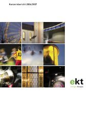 Konzernbericht 2006/2007 - EKT AG
