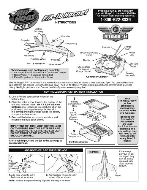 F/A-18 Hornet Manual - Air Hogs R/C Club