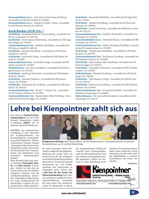 Lehrstellenanzeiger 2013.indd - Arbeitsmarktservice Österreich