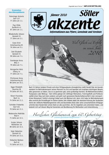 Söller Akzente, Jänner 2010 (7,76 MB) - Gemeinde Söll - Land Tirol