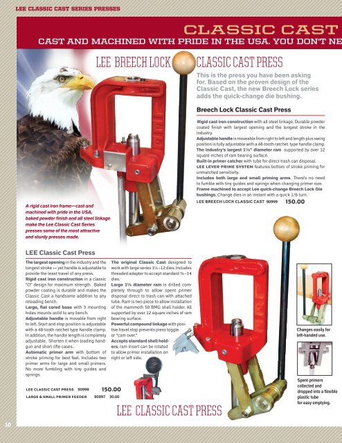 2012 CATALOG ERGO PRIME - Lee Precision,Inc.