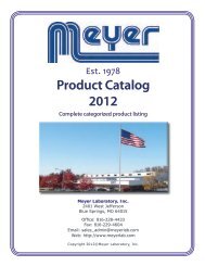 Meyer Laboratory, Inc. - Product Catalog 2008