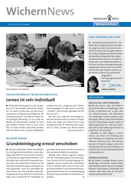 WichernNews 02/2009 - Wichern-Schule
