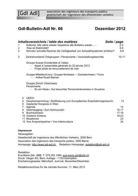 GdI-Bulletin-AdI Nr. 66 Dezember 2012