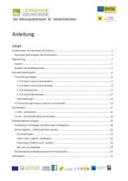 Anleitung zur Dateneingabe und -verwaltung - Lernende Gemeinde