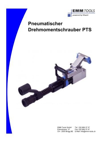 Pneumatischer Drehmomentschrauber PTS - EMM Tools Gmbh