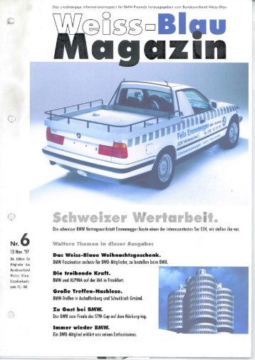 Weiss-Blau-Magazin Pick-Up - Felix Emmenegger AG