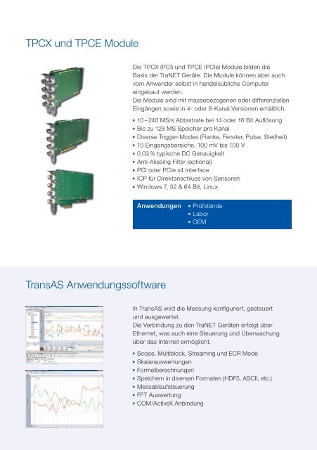 Präzise Messdatenerfassung für Labor, Prüfstände und - Elsys AG