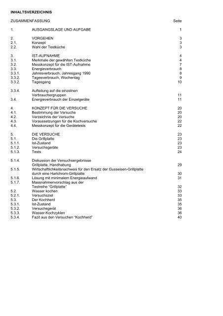 Fallstudie Testküche - Energie.ch