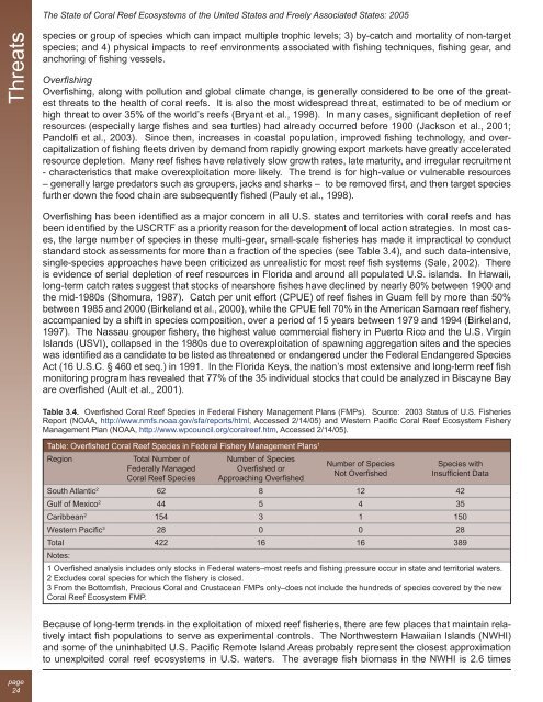 2005 STATE OF CORAL REEF REPORT.pdf - Mote Marine Laboratory