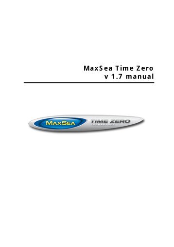 MaxSea Time Zero v 1.7 manual