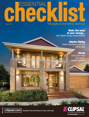 Clipsal Electrical House Plan Checklist - Clever Home Automation