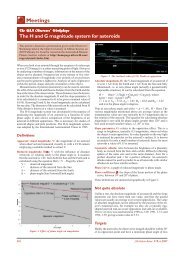 The H and G magnitude system for asteroids - British Astronomical ...