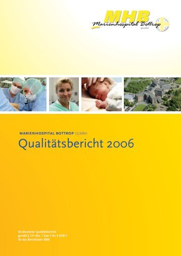 Marienhospital Bottrop - Qualitätsbericht 2006 - Klinikbewertungen