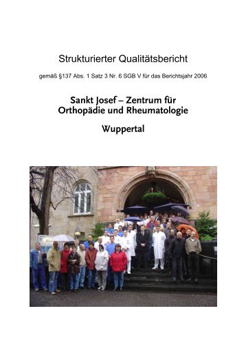 Sankt Josef Zentrum Wuppertal - Qualitätsbericht für 2006