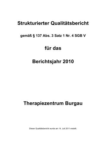 Qualitätsbericht - Therapiezentrum Burgau