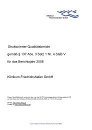 Qualitätsbericht 2008 - Klinikum Friedrichshafen GmbH