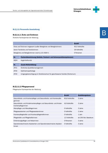 strukturierten Qualitätsbericht 2010 der Fachabteilung - Kliniken.de