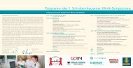 Programm des 1. Schrobenhausener Klinik-Symposiums